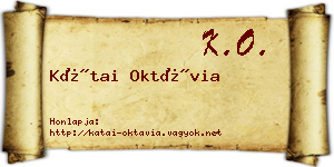 Kátai Oktávia névjegykártya